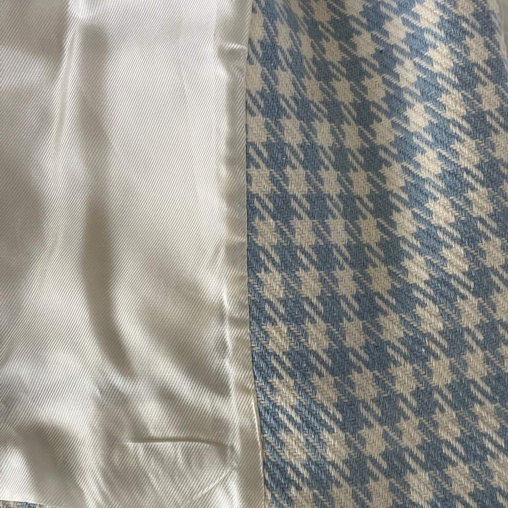 ZARA Houndstooth Double-Breasted Blazer Baby Blue ASO Princess Kate Size Small - Picture 10 of 11